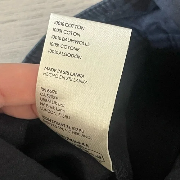 by Anthropologie | Black Cotton Wide-Leg Trouser Office Capsule Wardrobe 16 Tall - Picture 8 of 8